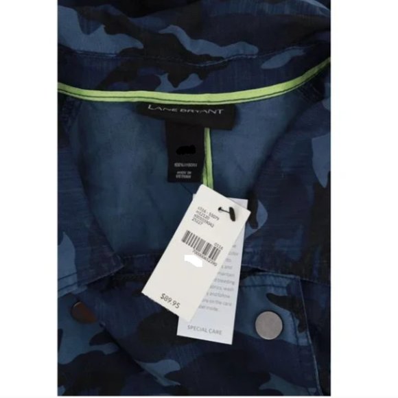 Lane Bryant Blue Camouflage Blue Jacket Size 18/20 - Picture 11 of 14